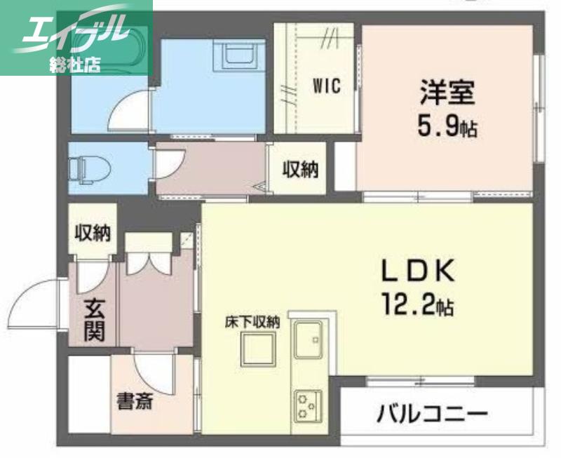 シュポールS(1SLDK/1階)の間取り写真