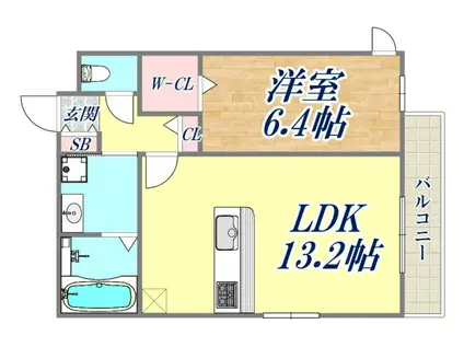 グロワール ヒロ(1LDK/2階)の間取り写真