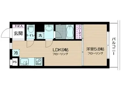 ルモンピエール新大塚(1LDK/3階)の間取り写真