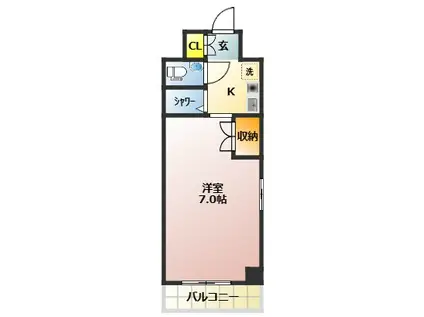 G・K HAUS(1K/2階)の間取り写真