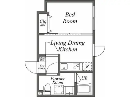 ユーレジデンス下北沢(1DK/3階)の間取り写真