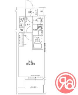 LOUIS RESIDENCE 天王寺町北(1K/11階)の間取り写真