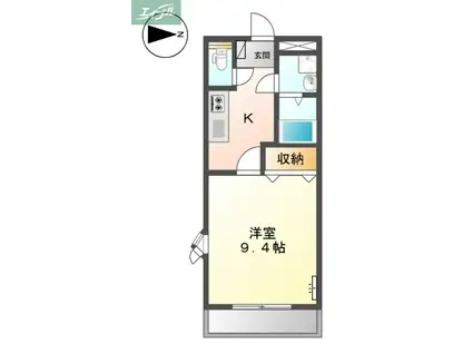 ピア・サンタ(1K/2階)の間取り写真