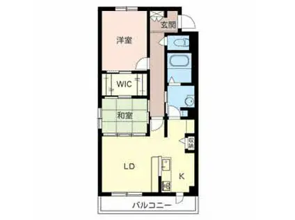 フラワーガーデンイースト(2LDK/2階)の間取り写真