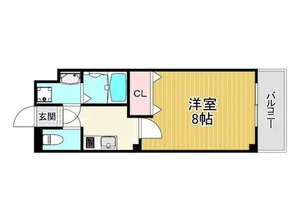 FR.IMP大阪城東(1K/3階)の間取り写真