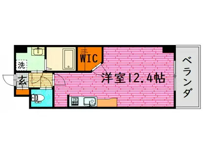 ロサード沖野上(ワンルーム/3階)の間取り写真