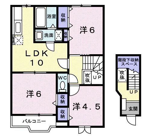 ヴェルセゾン(3LDK/2階)の間取り写真