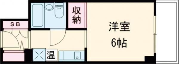 ウエストハウス IN LANI(ワンルーム/8階)の間取り写真