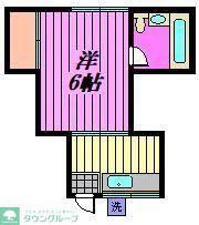 三和荘(1K/2階)の間取り写真