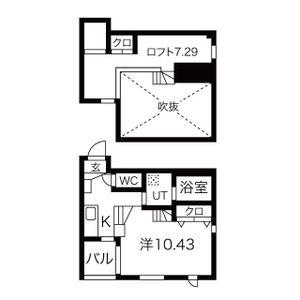BRIQUE(1K/1階)の間取り写真