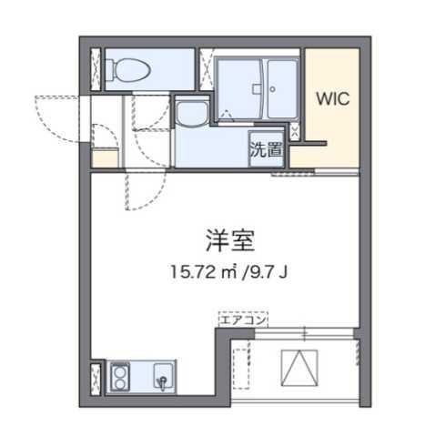 クレイノサンサーラ2(ワンルーム/4階)の間取り写真