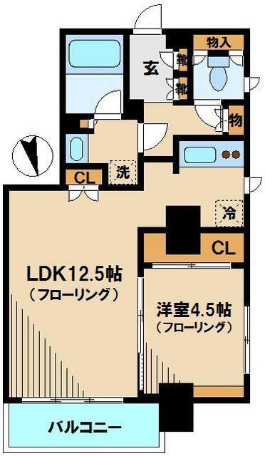 パークアクシス神楽坂ステージ(1LDK/5階)の間取り写真