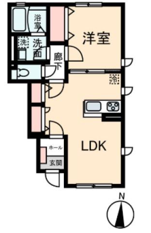 ＪＲ埼京線 戸田公園駅 徒歩10分 2階建 新築(1LDK/1階)の間取り写真