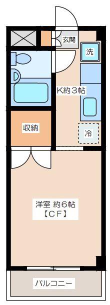 代田シティハウス(ワンルーム/5階)の間取り写真