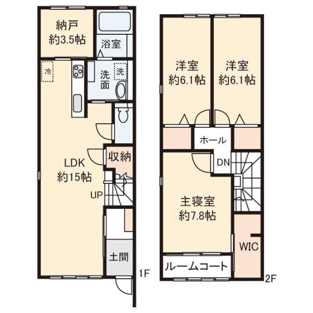 地下鉄名港線 日比野駅(名古屋市営) 徒歩19分 2階建 築12年(3SLDK/1階)の間取り写真
