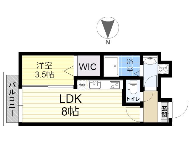 MIRACOSTA(1LDK/4階)の間取り写真