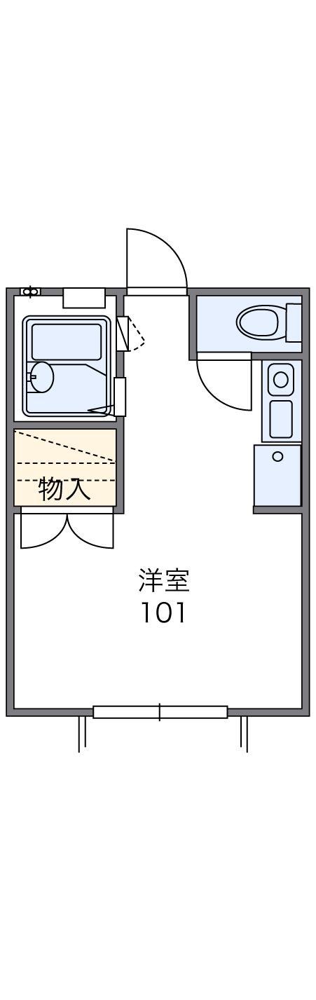 レオパレスアンシャンテ(1K/1階)の間取り写真