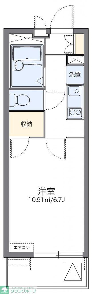 レオパレススマイルハウスK&K(1K/3階)の間取り写真