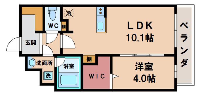 ミラージュパレス天王寺堀越町(1LDK/2階)の間取り写真