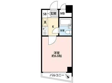 メゾンドール西荻窪(1K/3階)の間取り写真