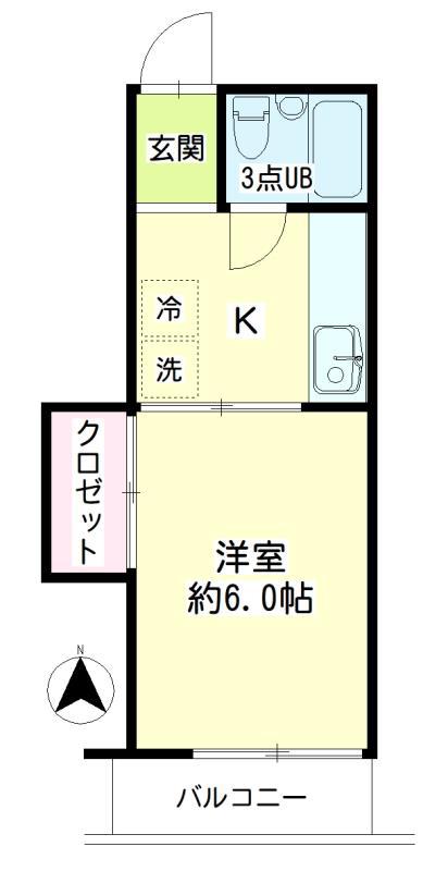 平安コーポラスNO.14(1K/2階)の間取り写真