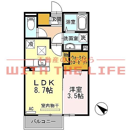 フェアプラッツ(1LDK/1階)の間取り写真