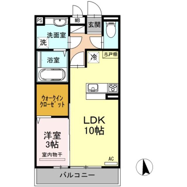 コンフォルト アン(1LDK/2階)の間取り写真