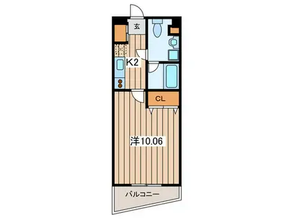 グランドゥール日吉(1K/1階)の間取り写真