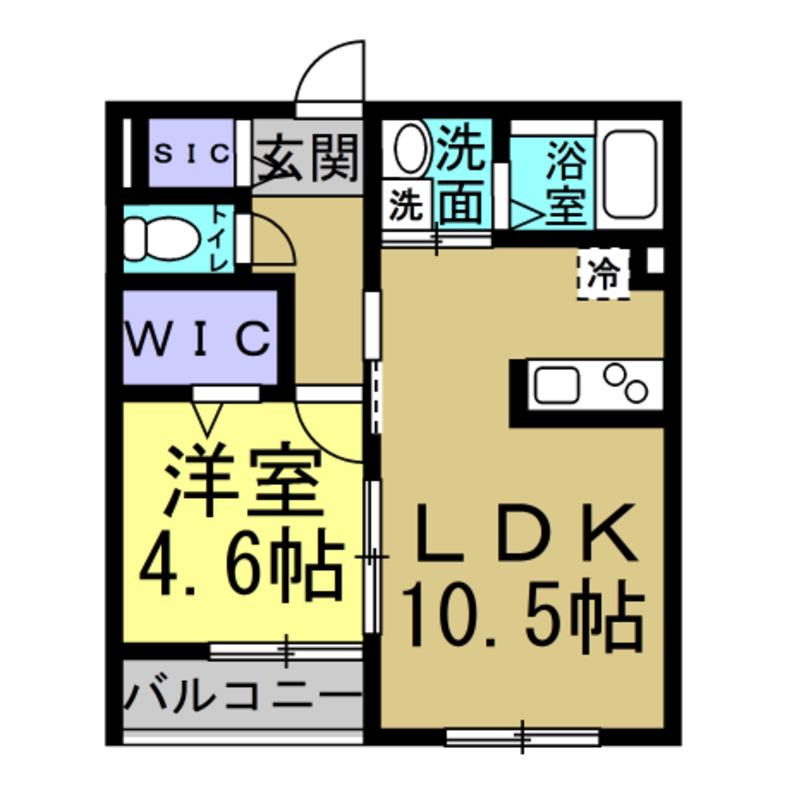 KILIGAOKA(1LDK/1階)の間取り写真
