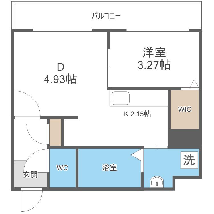 MSENA麻生(1DK/4階)の間取り写真