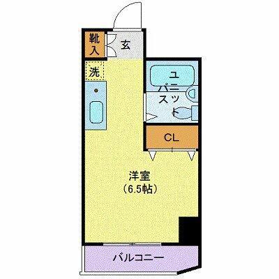 ジェイパーク恵比寿(ワンルーム/6階)の間取り写真