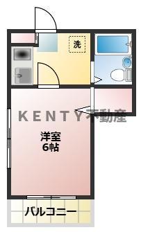 豊強ビル(1K/5階)の間取り写真