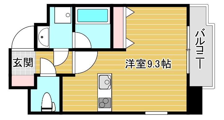 アバンティ大阪ドームシティ(ワンルーム/3階)の間取り写真