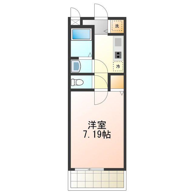 フィオーレ市場東(1K/1階)の間取り写真