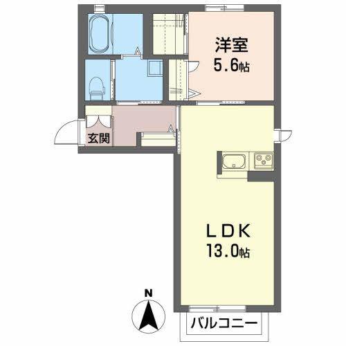 シャーメゾンAK(1LDK/1階)の間取り写真
