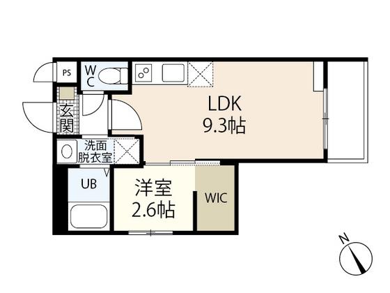 MOVE広本町ノース(1LDK/1階)の間取り写真
