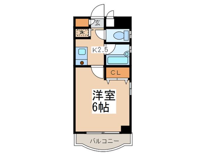 アレグリーア(1K/3階)の間取り写真