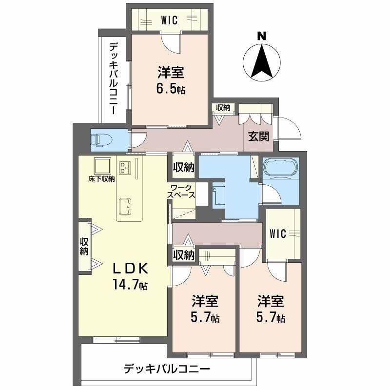 ウエストメゾン大森(3LDK/1階)の間取り写真