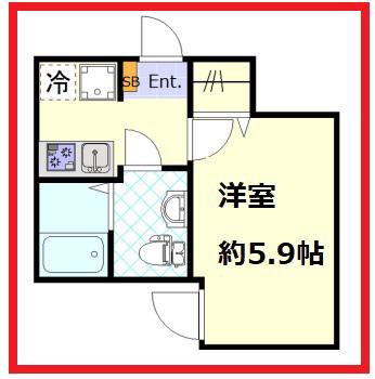 エイチエーステラ(1K/3階)の間取り写真