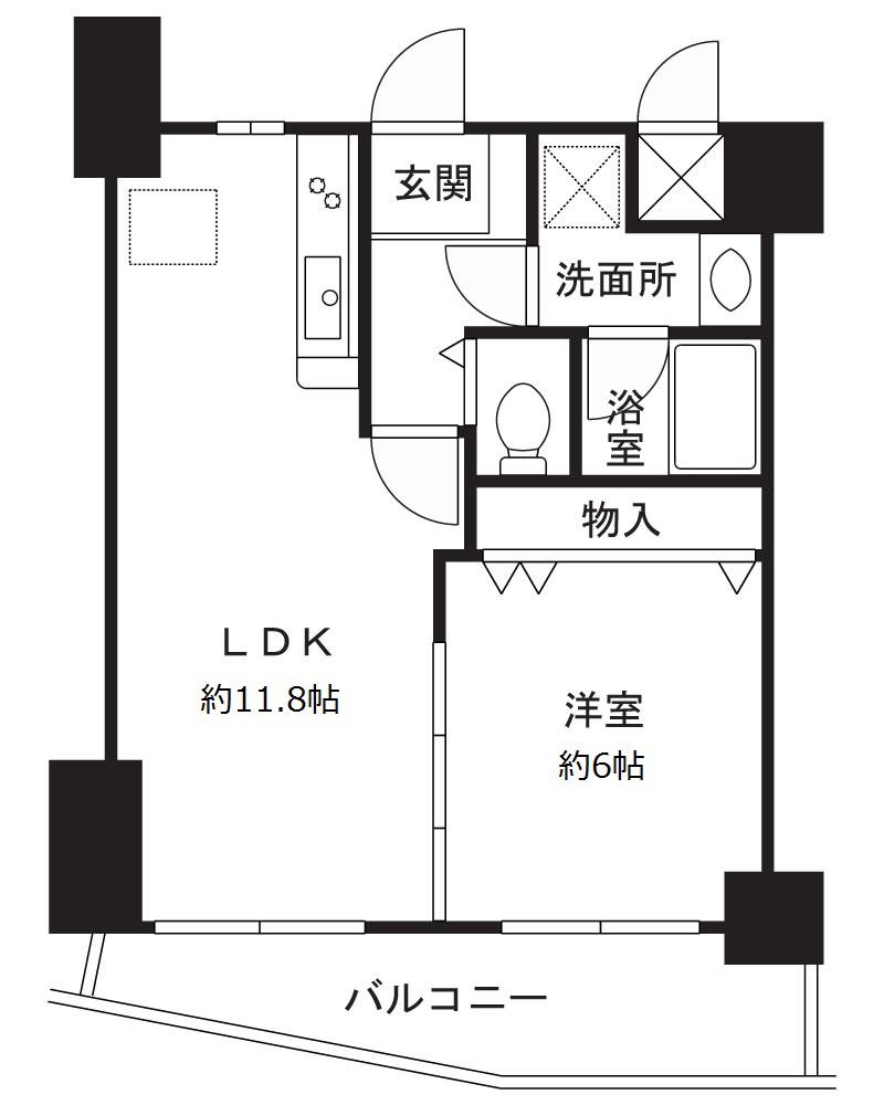 COZY COURT(1LDK/3階)の間取り写真