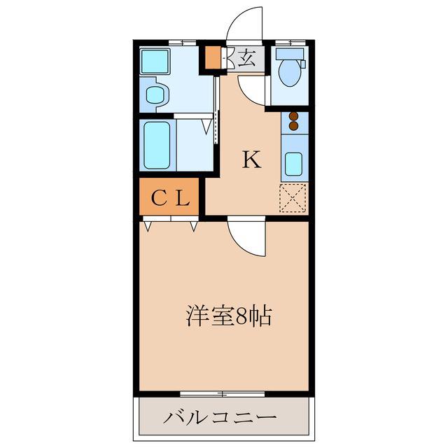 MONKEY POD(1K/2階)の間取り写真