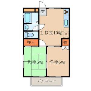 クレール新守A(2DK/2階)の間取り写真