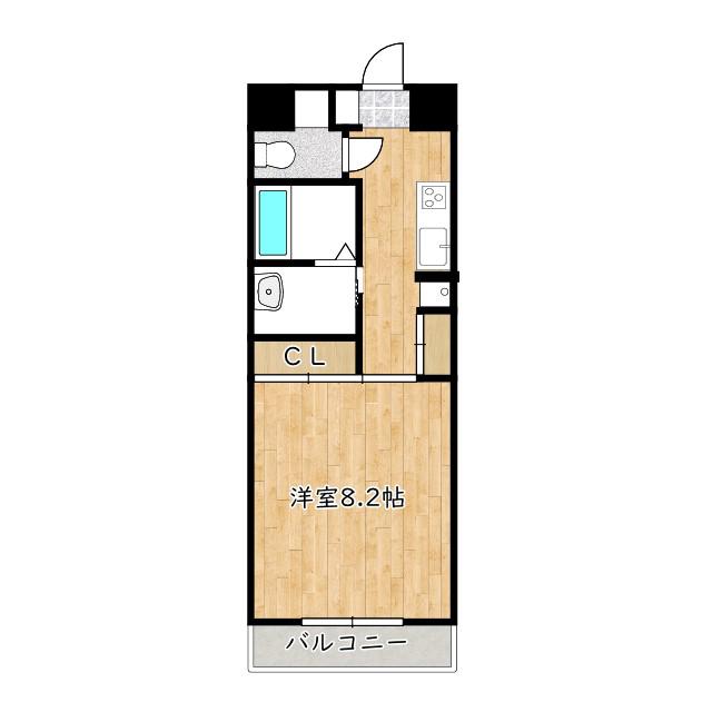 GROOVE堺東アネックス(1K/7階)の間取り写真