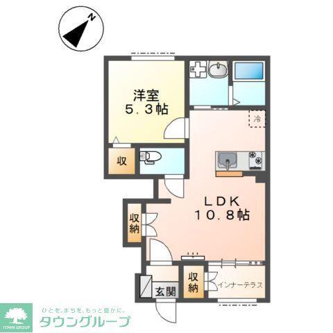 ファインステラ(1LDK/1階)の間取り写真