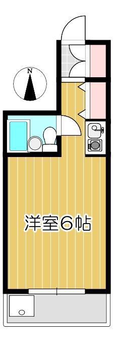 キャビンつくばハウス(1K/1階)の間取り写真