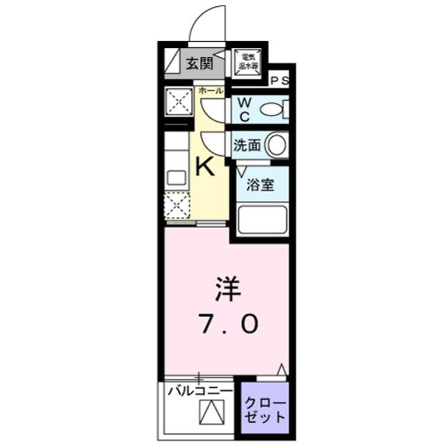 シェモワ八尾(1K/4階)の間取り写真