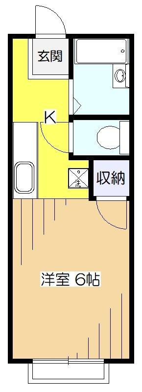 リーベンハウス(1K/1階)の間取り写真