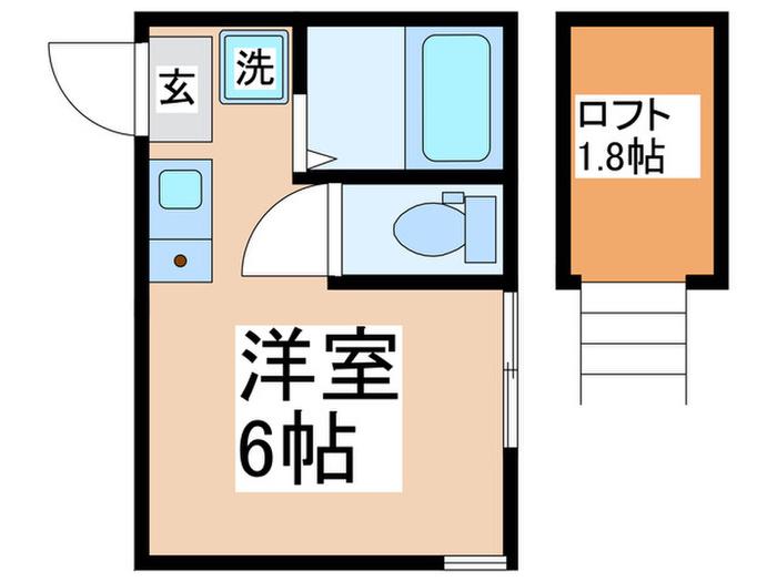 CREA横浜(ワンルーム/2階)の間取り写真