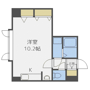 エクセレント34(ワンルーム/4階)の間取り写真