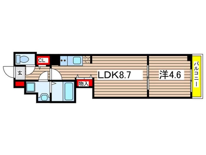 COTE D´OR SOGA(1LDK/2階)の間取り写真